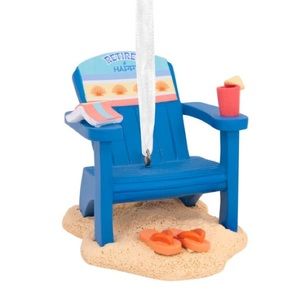 NWT Retired and Happy Beach Chair Hallmark Ornament